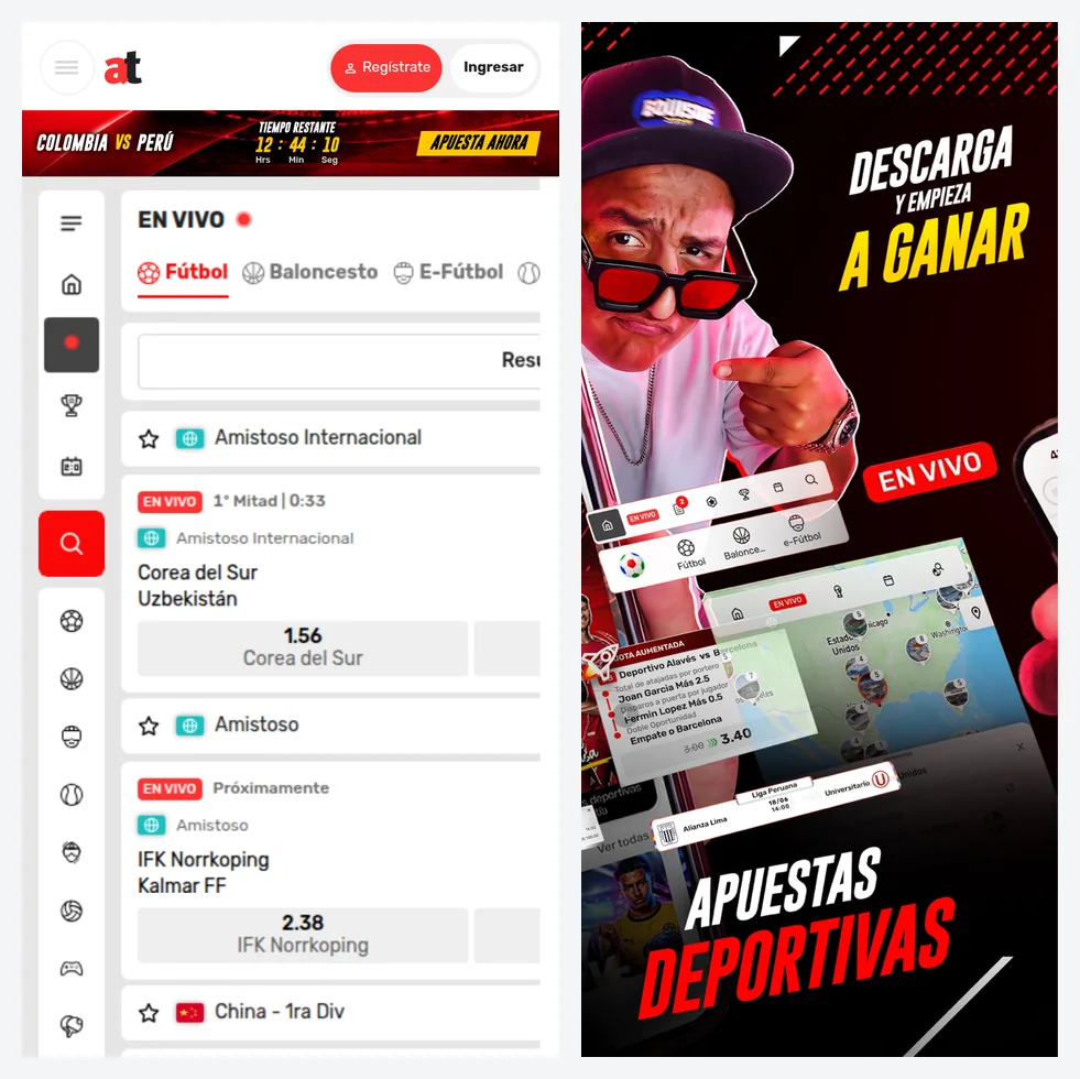 Apuestas en vivo de Apuesta Total en el celular: fútbol, baloncesto y e-fútbol en directo